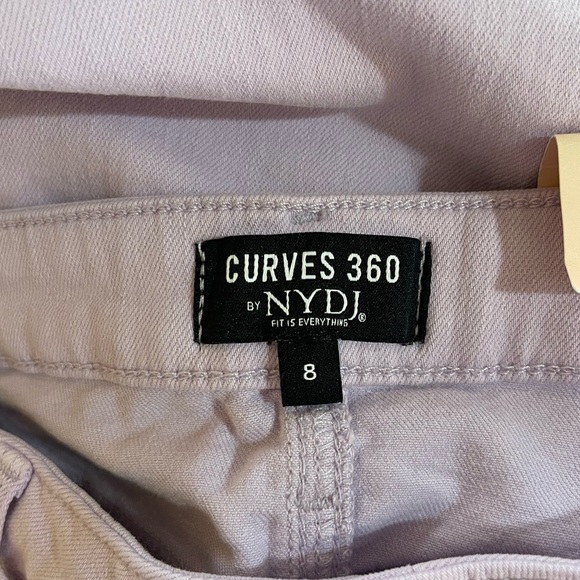 NWT! Women’s NYDJ Curves 360 slim Straight ankle purple jeans size 8 - Picture 4 of 5